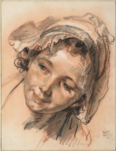 微笑む少女の頭c。 1765
